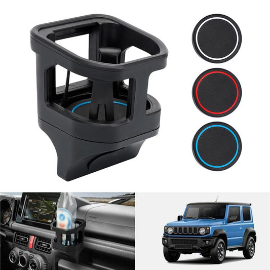 For Suzuki Jimny JB74 / JB64 2018- Car Air Outlet Water Cup Holder, with 3pcs Anti-slip Mats