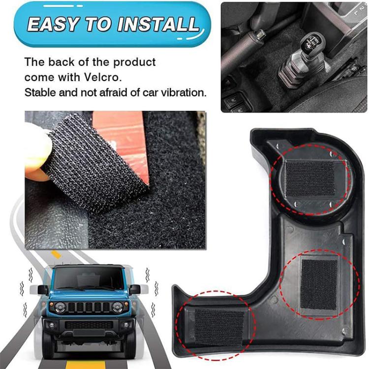 For Suzuki Jimny JB74 / JB64 2019- Car Automatic Transmission AT Central Control Storage Box, with Anti-slip Mats