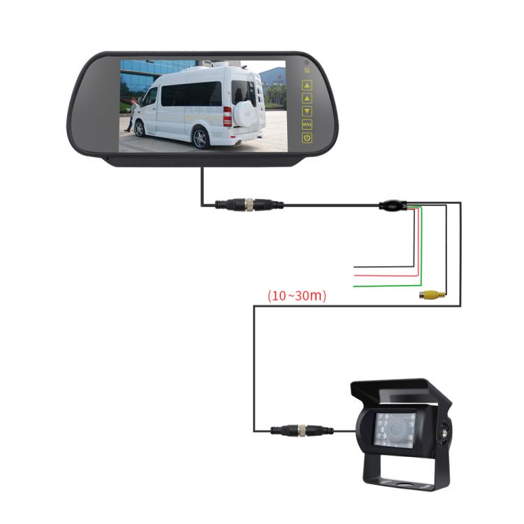 7 inch IPS HD Screen AHD Touch Button Car Reversing Rearview Camera Monitor Kit