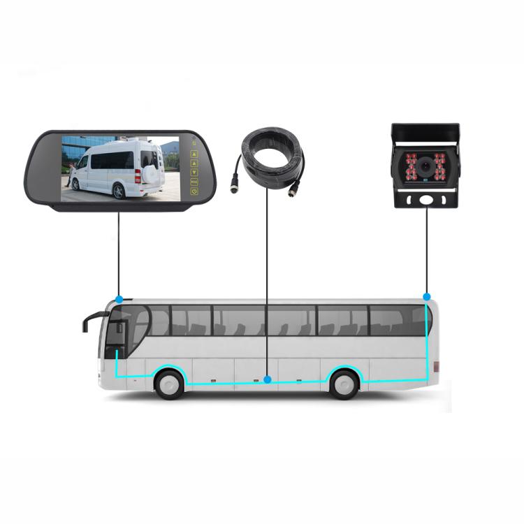 7 inch IPS HD Screen AHD Touch Button Car Reversing Rearview Camera Monitor Kit