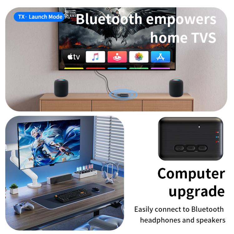 2 in 1 Car Bluetooth AUX Receiver Transmitter Bluetooth Audio Adapter