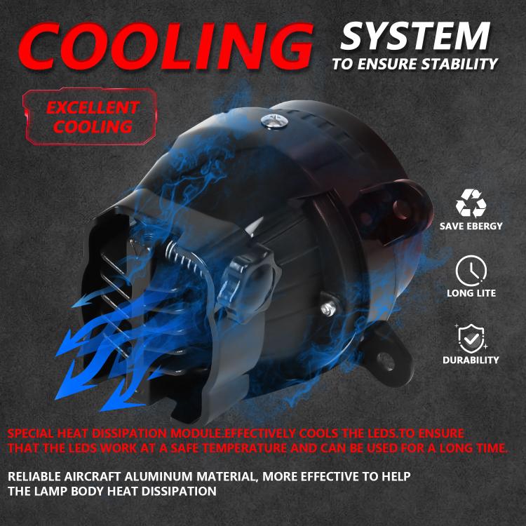 T11 2pcs/Pack 55W 3 inch High Power Dual Lens Fog Light