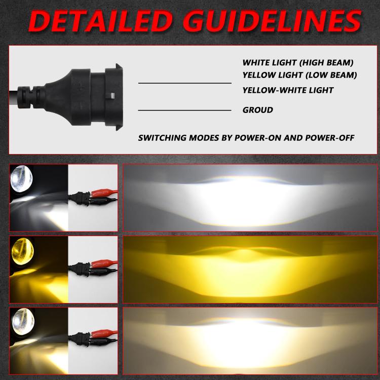 T11 2pcs/Pack 55W 3 inch High Power Dual Lens Fog Light