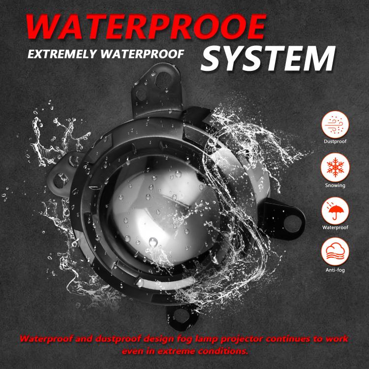 T14 2pcs/Pack 55W 3 inch High Power Dual Lens Fog Light Left and Right Mount Holder Style