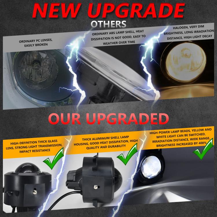 T14 2pcs/Pack 55W 3 inch High Power Dual Lens Fog Light Left and Right Mount Holder Style