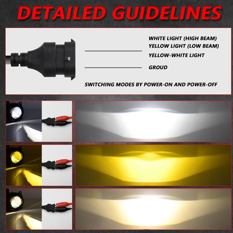 T14 2pcs/Pack 55W 3 inch High Power Dual Lens Fog Light Left and Right Mount Holder Style