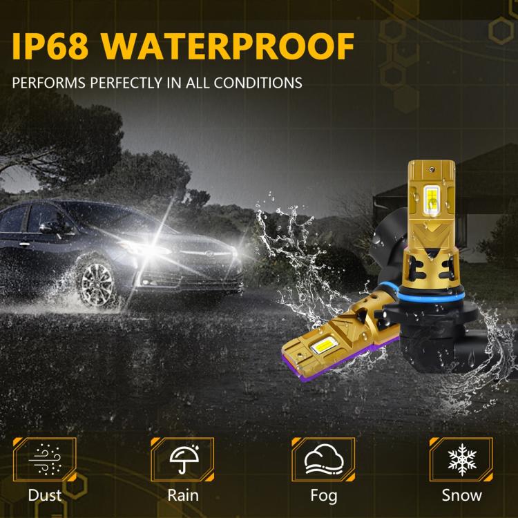 2pcs/Pack 35W 3000LM 6500K IP68 Waterproof Car LED Headlight Bulb