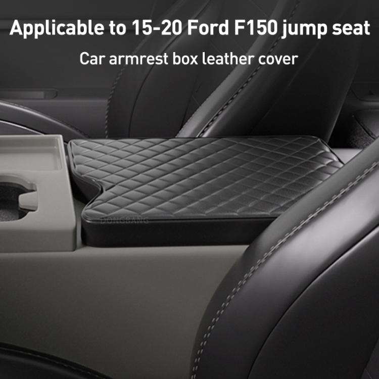 Car Central Armrest Box Protective Leather Cover Mat for Ford F150 2015-2022
