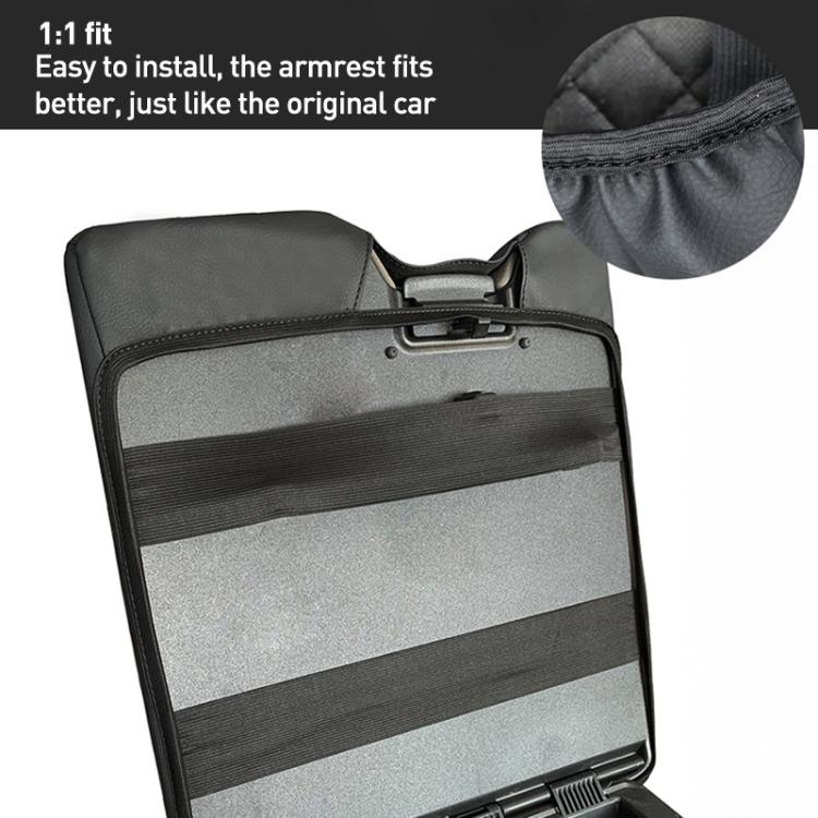 Car Central Armrest Box Protective Leather Cover Mat for Ford F150 2015-2022