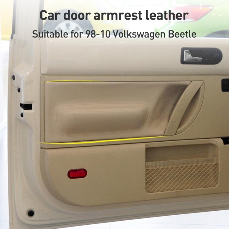 2pcs/Set Car Modified Microfiber Leather Door Panel Cover for Volkswagen Beetle 1998-2010
