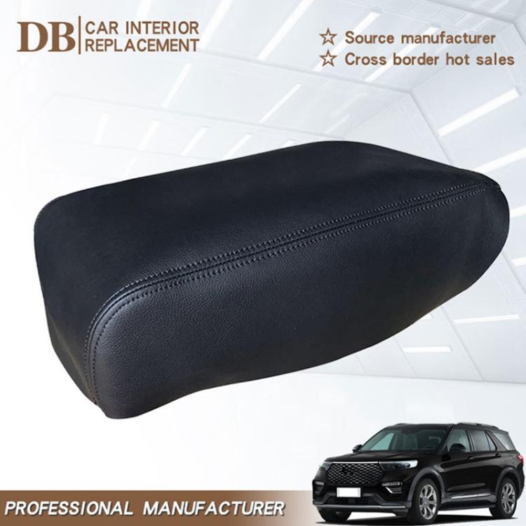 Car Central Armrest Box Protective Leather Cover for Ford Explorer 2011-2019