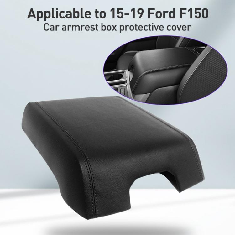 Car Central Armrest Box Protective Leather Cover Mat for Ford F150 2015-2020
