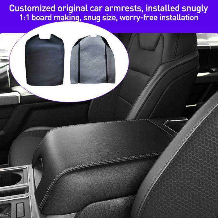 Car Central Armrest Box Protective Leather Cover Mat for Ford F150 2015-2020