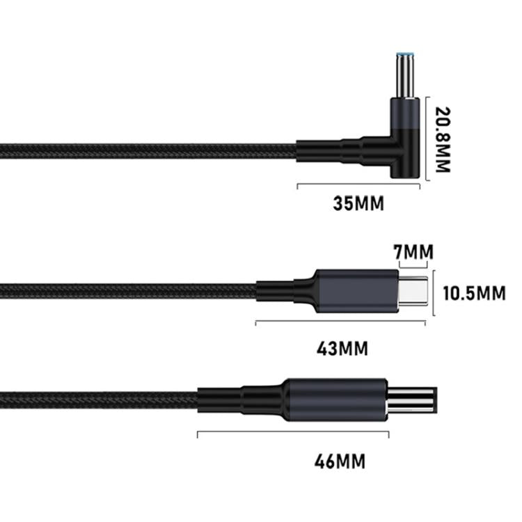 1.8m 140W Type-C to DC Laptop Charging Cable