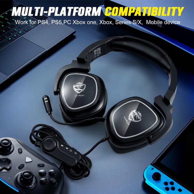 ONIKUMA S22 RGB Head-mounted Wired Gaming Earphone