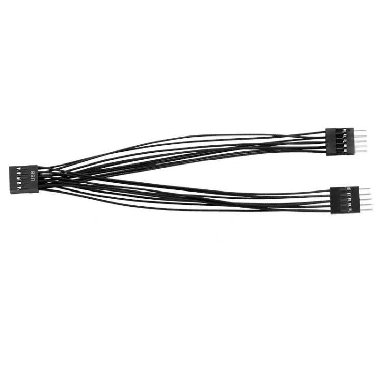 Desktop Computer Motherboard 2 in 1 9 Pin USB Adapter Extension Cable