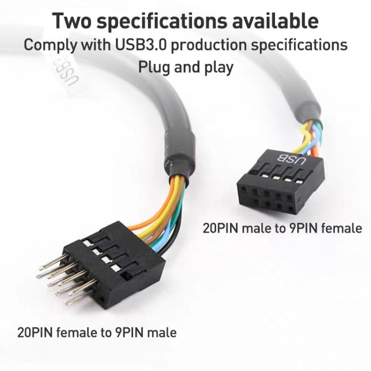 2pcs Computer Motherboard USB3.0 Adapter Cable