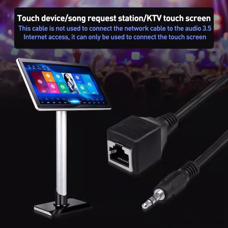 3.5mm Male to RJ45 Female Network Port Touch Screen Adapter Cable for Thunderstone