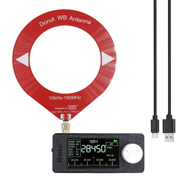 SI4732 1.9 inch IPS Display Portable Radio 0.5-108 MHz LSB USB AM FM Pocket Mini Radio