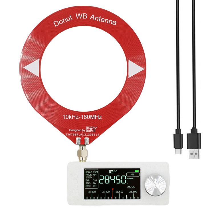 SI4732 1.9 inch IPS Display Portable Radio 0.5-108 MHz LSB USB AM FM Pocket Mini Radio