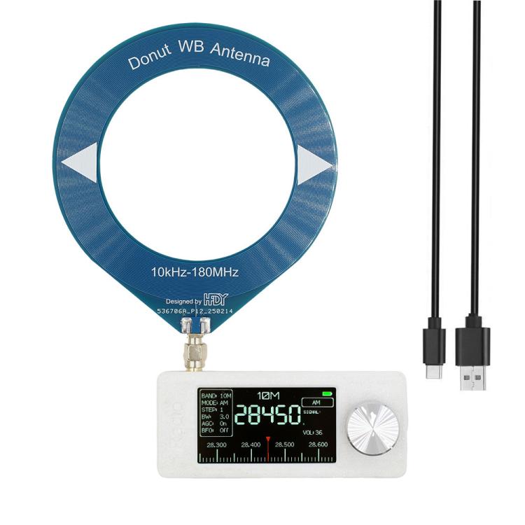 SI4732 1.9 inch IPS Display Portable Radio 0.5-108 MHz LSB USB AM FM Pocket Mini Radio