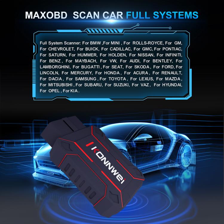 KONNWEI MAXOBD Full Car System Scanner OBD2 Diagnostic Tool Code Read
