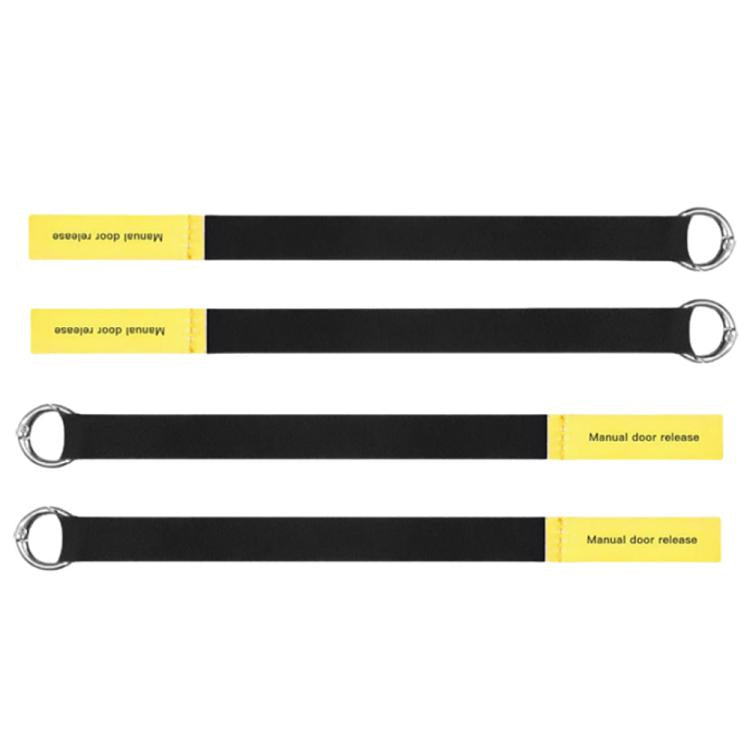 2pcs/Set For Tesla Model Y / 3 Car Rear Door Mechanical Switch Handle Extended Manual Door Release Safety Pull Rope