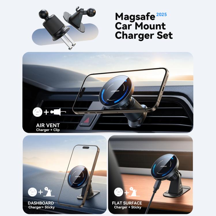 JOYROOM JR-ZS502 15W Magnetic Wireless Car Charger Holder