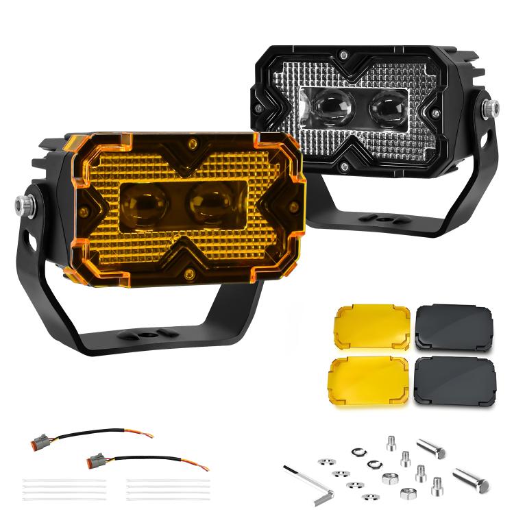 2pcs/Pack Car 70W High-power Matrix Eyes Work Light with Cable Set