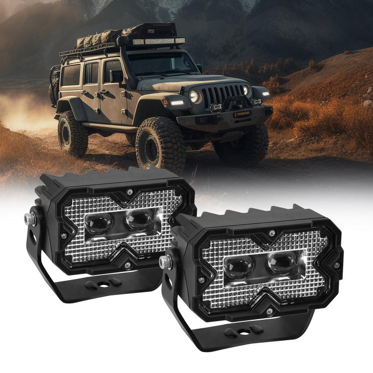 2pcs/Pack Car 70W High-power Matrix Eyes Work Light with Cable Set