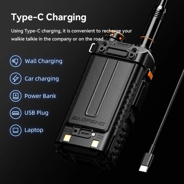 Baofeng 5RH PRO Handheld GPS/Beidou System Positioning Bluetooth Programmable Intercom