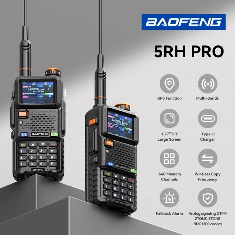 Baofeng 5RH PRO Handheld GPS/Beidou System Positioning Bluetooth Programmable Intercom