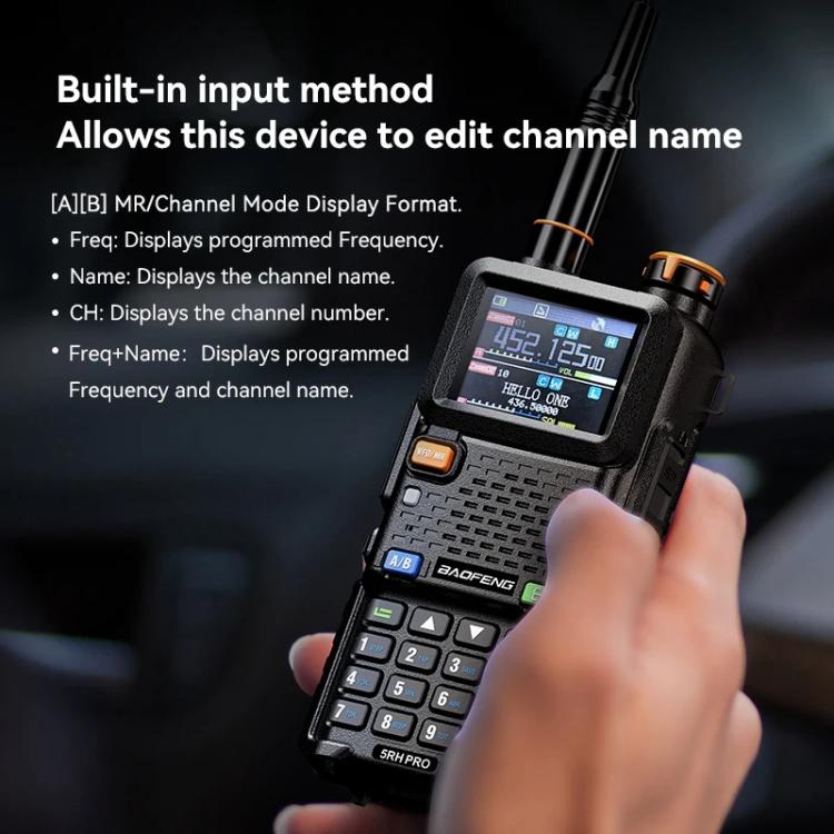 Baofeng 5RH PRO Handheld GPS/Beidou System Positioning Bluetooth Programmable Intercom