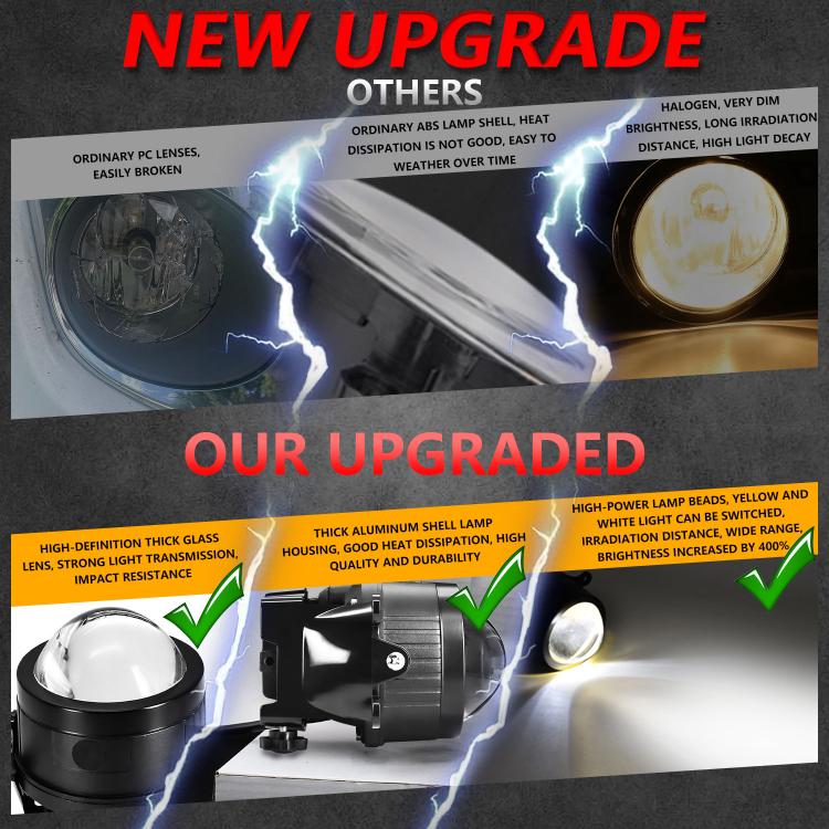 T09 2pcs/Pack 55W 3 inch High Power Dual Lens Fog Light