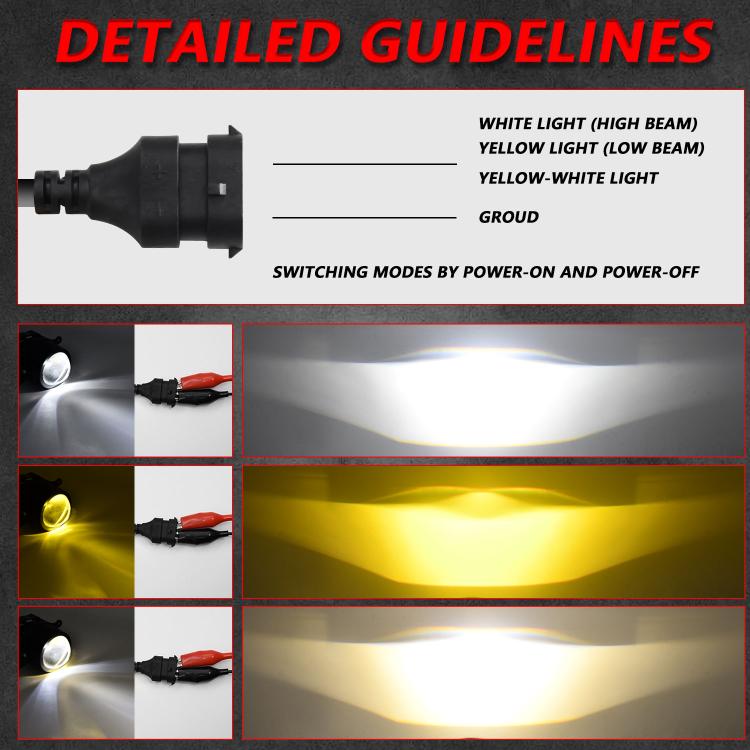 T09 2pcs/Pack 55W 3 inch High Power Dual Lens Fog Light