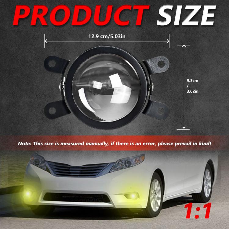 T10 2pcs/Pack 55W 3 inch High Power Dual Lens Fog Light, Universal Double Holder