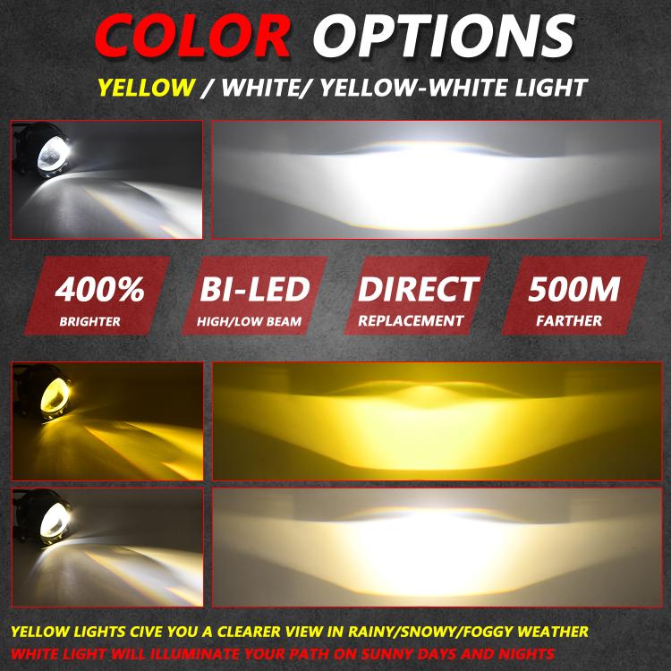 T12 2pcs/Pack 55W 3 inch High Power Dual Lens Fog Light Oblique Style for Toyota