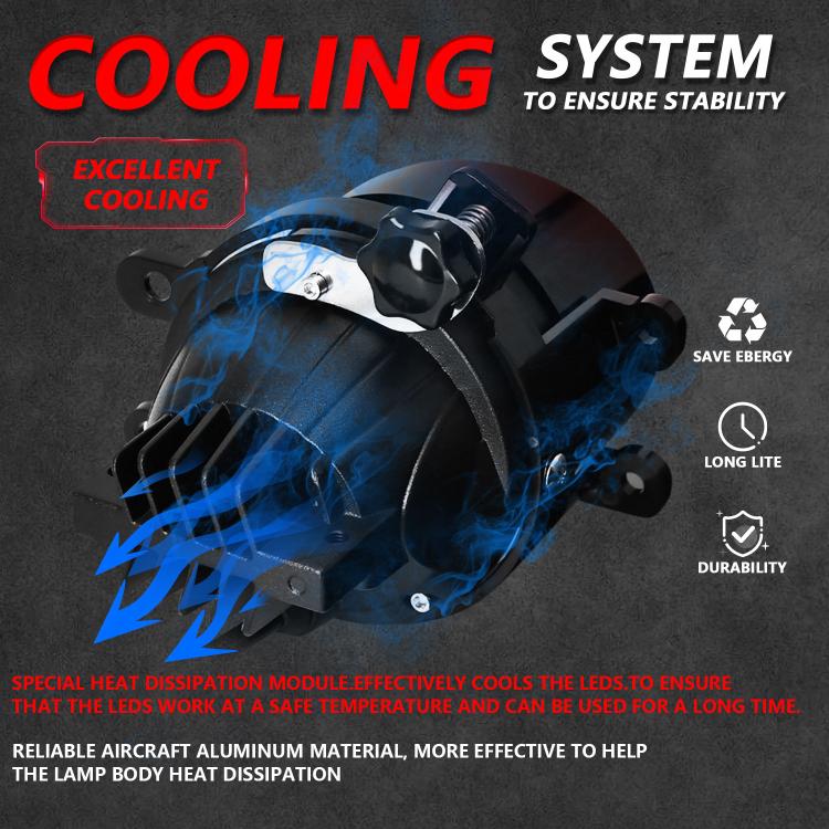 T12 2pcs/Pack 55W 3 inch High Power Dual Lens Fog Light Oblique Style for Toyota