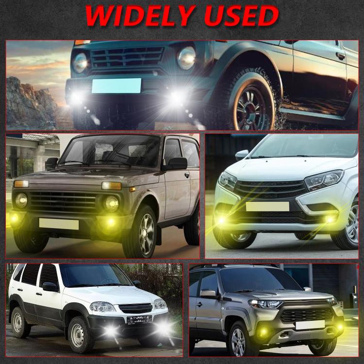 T12 2pcs/Pack 55W 3 inch High Power Dual Lens Fog Light Oblique Style for Toyota