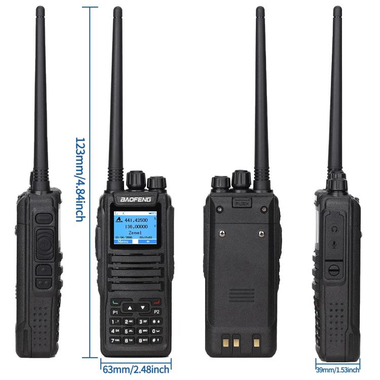 Baofeng DM-1701 1.77 inch Ccolor Screen DMR Direct Dual Capacity Standard Handheld Walkie Talkie