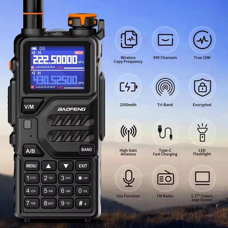 Baofeng K5 PLUS Dual-watch Dual-standby FM Handheld Analog Walkie Talkie