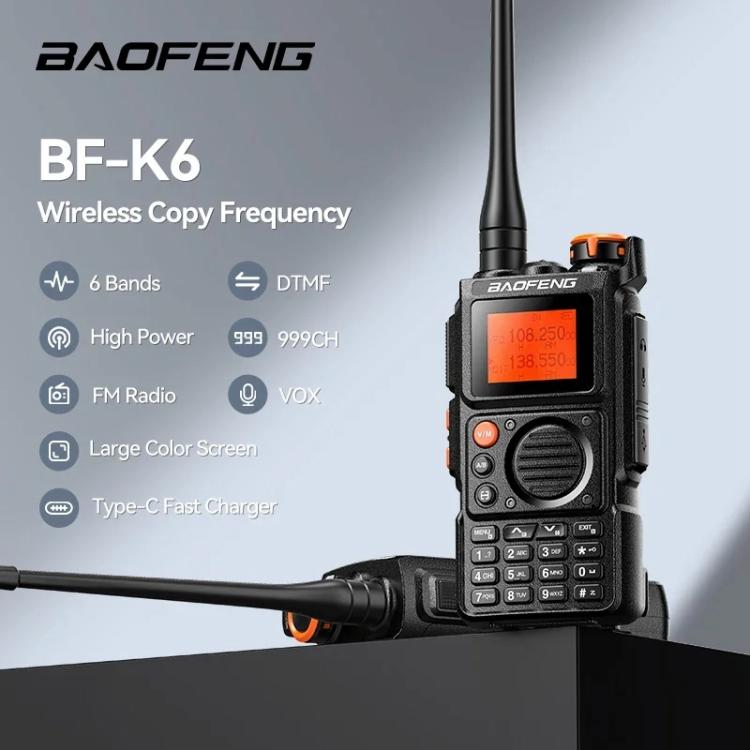 Baofeng K6 1.44 inch Screen FM Handheld Analog Walkie Talkie