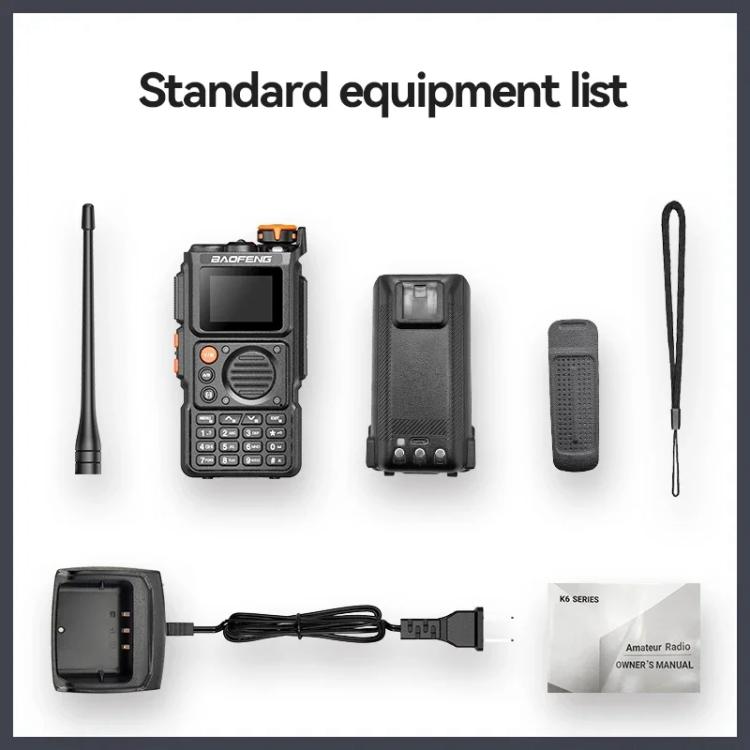 Baofeng K6 1.44 inch Screen FM Handheld Analog Walkie Talkie