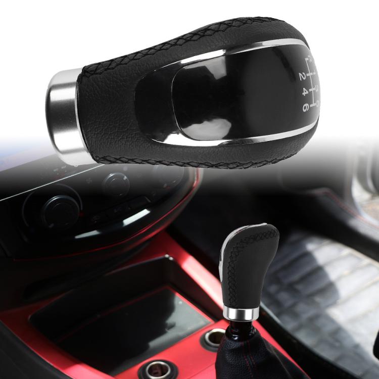 Car Manual Gear Lever Knob Leather Gear Shift Knob, with Hole