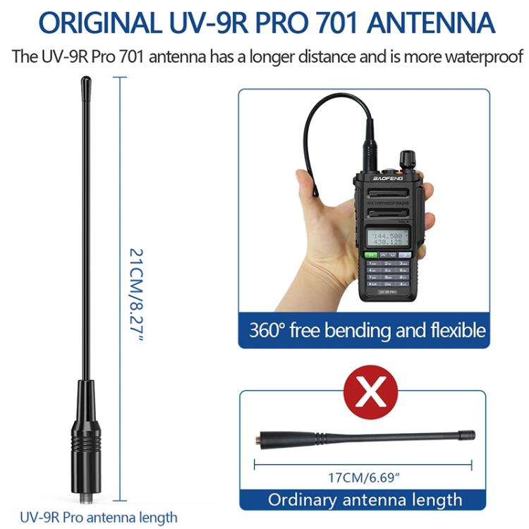 Baofeng UV-9R PRO Dot Matrix LCD Screen IP57 Waterproof Handheld Analog Walkie Talkie