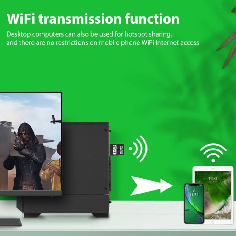 RE-905 Built-in Antenna Bluetooth WiFi 2 in 1 Computer Driver-free USB Network Adapter