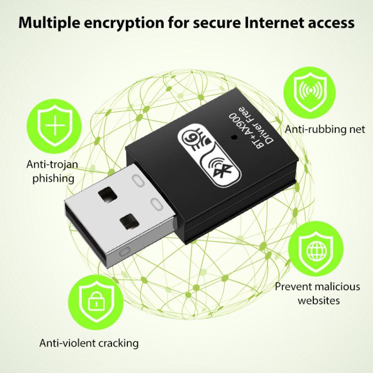 RE-905 Built-in Antenna Bluetooth WiFi 2 in 1 Computer Driver-free USB Network Adapter