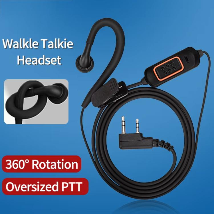 2 Pin Walkie-talkie Headset Mic Earphone for Baofeng UV5R / Quansheng UV K5 / K6 8800