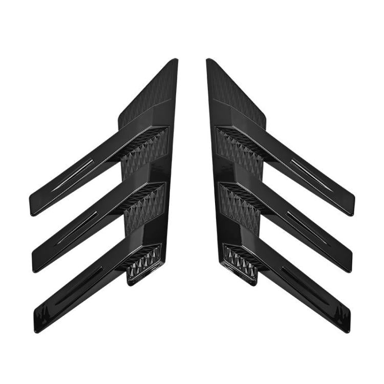 1 Pair Car Rear Windshield Air Cent Shark Fin Decorative Sticker