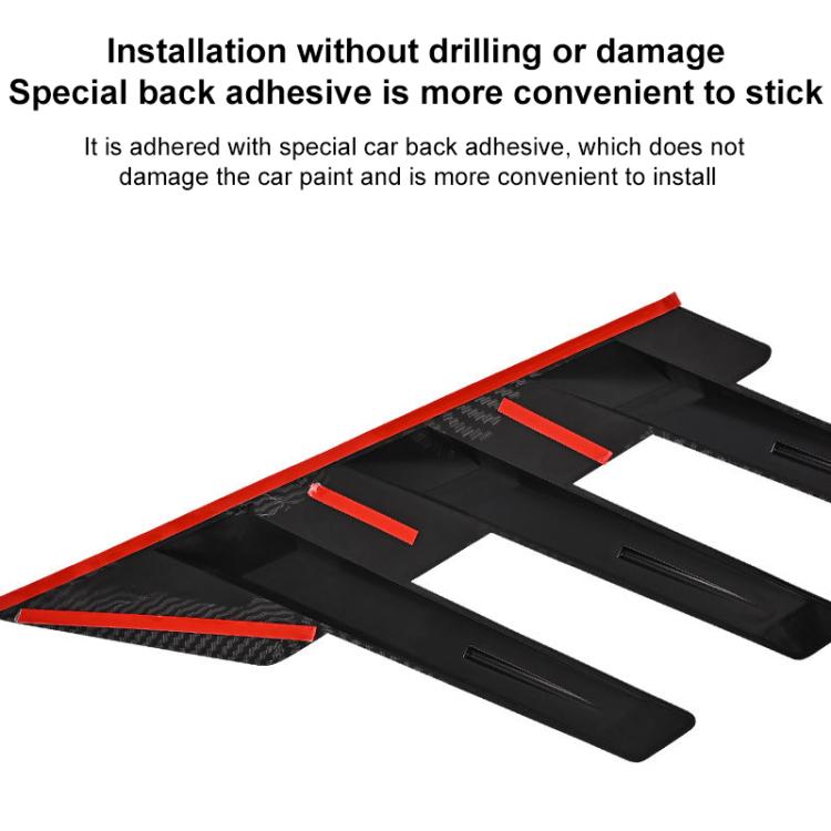 1 Pair Car Rear Windshield Air Cent Shark Fin Decorative Sticker